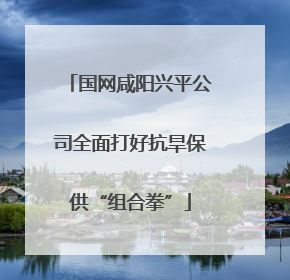 国网咸阳兴平公司全面打好抗旱保供“组合拳”