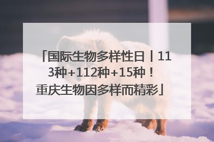 国际生物多样性日丨113种+112种+15种！重庆生物因多样而精彩