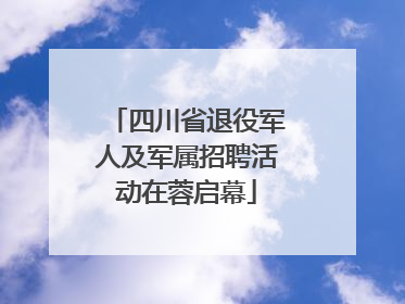 四川省退役军人及军属招聘活动在蓉启幕