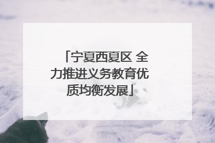 宁夏西夏区 全力推进义务教育优质均衡发展