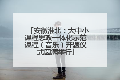 安徽淮北：大中小课程思政一体化示范课程（音乐）开题仪式圆满举行