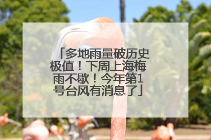 多地雨量破历史极值！下周上海梅雨不歇！今年第1号台风有消息了