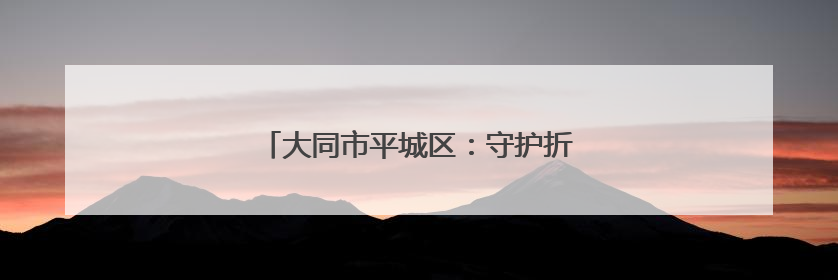 大同市平城区：守护折翼天使 共筑幸福家园
