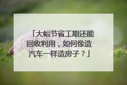 大幅节省工期还能回收利用，如何像造汽车一样造房子？