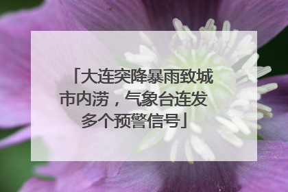 大连突降暴雨致城市内涝，气象台连发多个预警信号