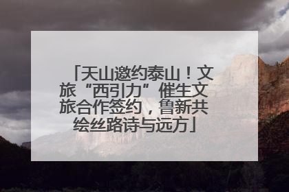 天山邀约泰山！文旅“西引力”催生文旅合作签约，鲁新共绘丝路诗与远方