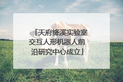 天府绛溪实验室交互人形机器人前沿研究中心成立
