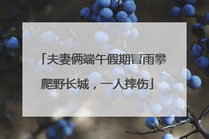 夫妻俩端午假期冒雨攀爬野长城，一人摔伤