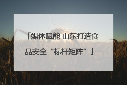 媒体赋能 山东打造食品安全“标杆矩阵”