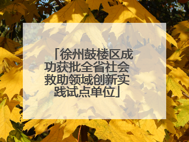 徐州鼓楼区成功获批全省社会救助领域创新实践试点单位