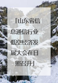 山东省信息通信行业低空经济发展大会在日照召开