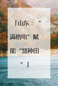 山东：“满格电”赋能“慧种田”