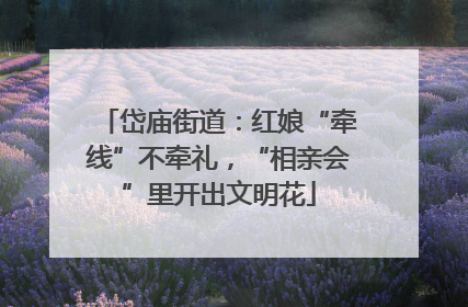 岱庙街道：红娘“牵线”不牵礼，“相亲会”里开出文明花