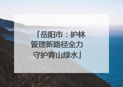 岳阳市：护林管理新路径全力守护青山绿水