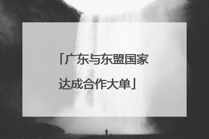 广东与东盟国家达成合作大单