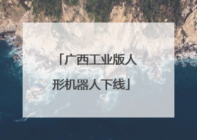 广西工业版人形机器人下线
