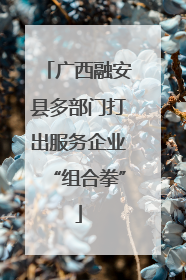 广西融安县多部门打出服务企业“组合拳”