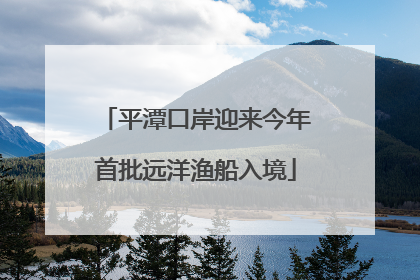 平潭口岸迎来今年首批远洋渔船入境
