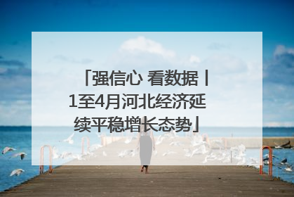 强信心 看数据丨1至4月河北经济延续平稳增长态势