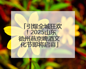 引爆全城狂欢！2025山东德州燕京啤酒文化节即将启幕