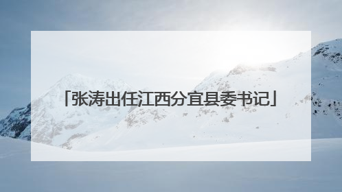 张涛出任江西分宜县委书记