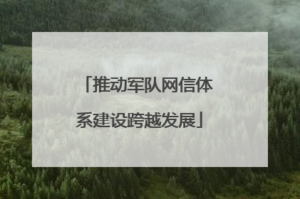 推动军队网信体系建设跨越发展