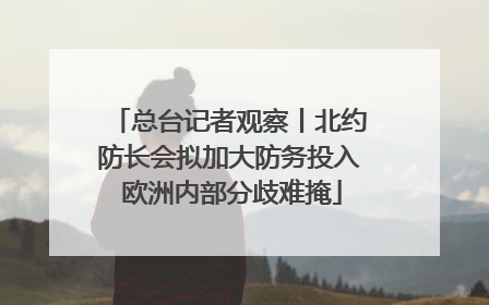 总台记者观察丨北约防长会拟加大防务投入 欧洲内部分歧难掩