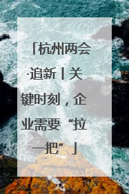 杭州两会·追新丨关键时刻，企业需要“拉一把”