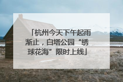 杭州今天下午起雨渐止，白塔公园“绣球花海”限时上线