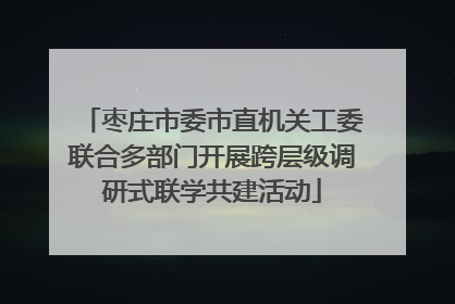 枣庄市委市直机关工委联合多部门开展跨层级调研式联学共建活动