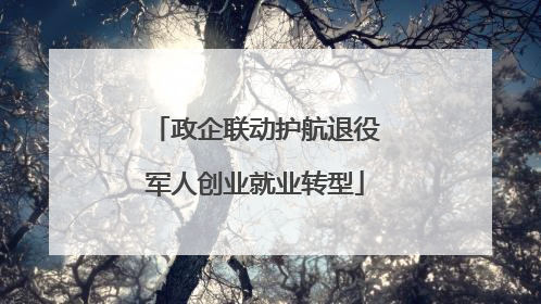 政企联动护航退役军人创业就业转型