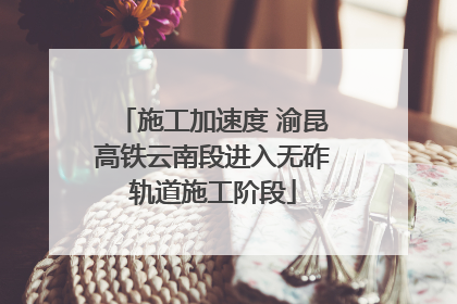 施工加速度 渝昆高铁云南段进入无砟轨道施工阶段