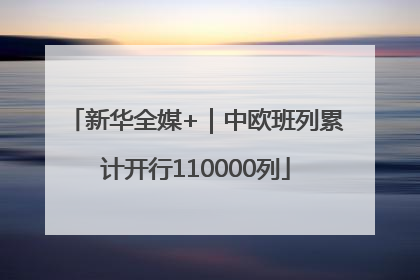 新华全媒+｜中欧班列累计开行110000列