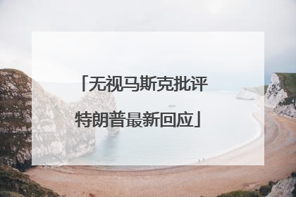 无视马斯克批评 特朗普最新回应
