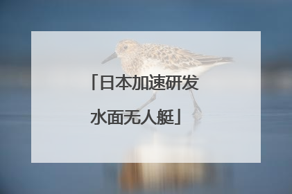 日本加速研发水面无人艇