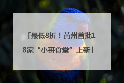 最低8折！黄州首批18家“小哥食堂”上新