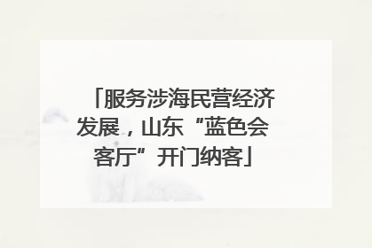 服务涉海民营经济发展，山东“蓝色会客厅”开门纳客
