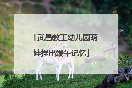 武昌教工幼儿园萌娃捏出端午记忆