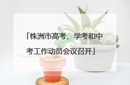 株洲市高考、学考和中考工作动员会议召开