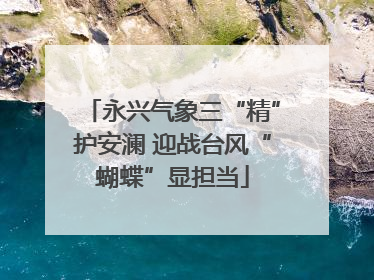 永兴气象三“精”护安澜 迎战台风“蝴蝶”显担当