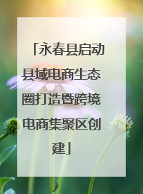 永春县启动县域电商生态圈打造暨跨境电商集聚区创建