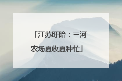 江苏盱眙：三河农场夏收夏种忙