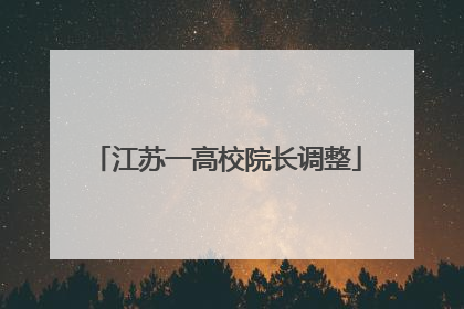江苏一高校院长调整