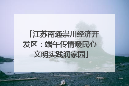 江苏南通崇川经济开发区：端午传情暖民心 文明实践润家园