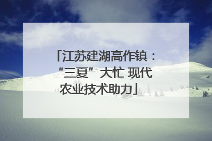 江苏建湖高作镇：“三夏”大忙 现代农业技术助力