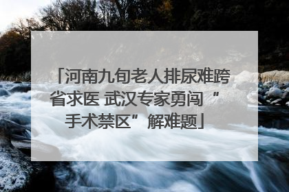 河南九旬老人排尿难跨省求医 武汉专家勇闯“手术禁区”解难题