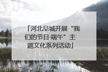 河北阜城开展“我们的节日·端午”主题文化系列活动