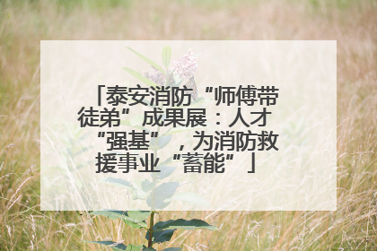 泰安消防“师傅带徒弟”成果展：人才“强基”，为消防救援事业“蓄能”