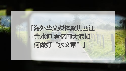 海外华文媒体聚焦西江黄金水道 看亿吨大港如何做好“水文章”