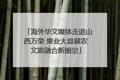 海外华文媒体走进山西万荣 果业大县展农文旅融合新图景
